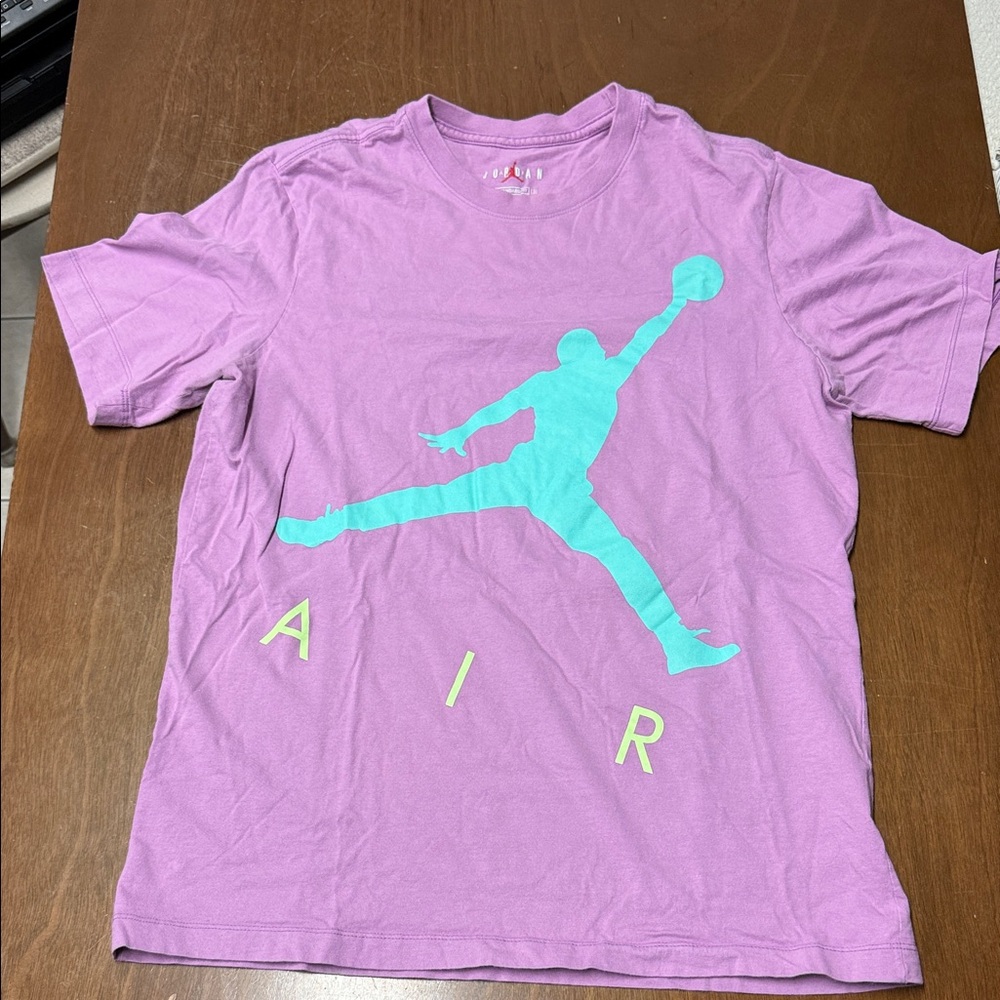 Jordan Lavender T-Shirt with Aqua Logo